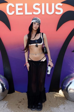 Charli D'Amelio Celsius Cosmic Desert Event at Coachella April 12, 2024