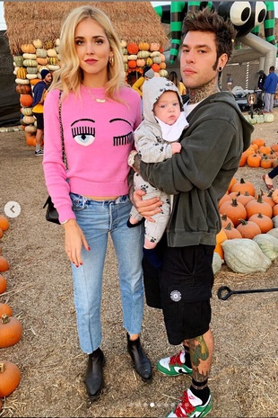 Chiara Ferragni and Fedez at a Pumpkin Patch October 8, 2018