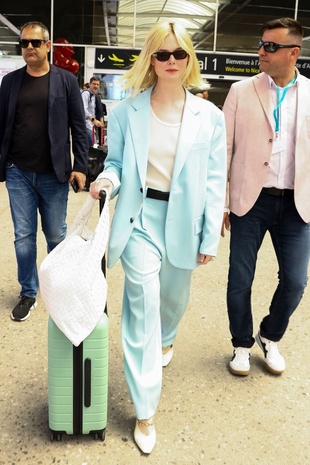 Elle Fanning Nice Airport May 23, 2024