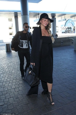 Chrissy Teigen LAX Airport December 25, 2015