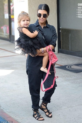 Kourtney Kardashian with Penelope July 7, 2015