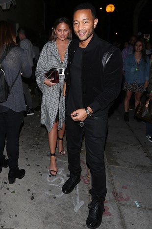 John Legend Delilah Restaurant With Chrissy Teigen October 18, 2017