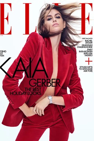 Kaia Gerber Elle Magazine December 2021