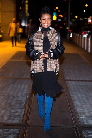 Yara Shahidi out in New York City January 2, 2018