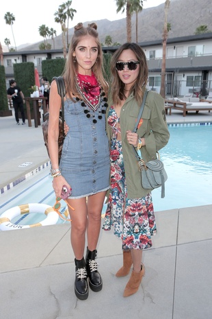 Chiara Ferragni and Aimee Song at the Moet & Chandon X Revolve Coachella Party April 15, 2016