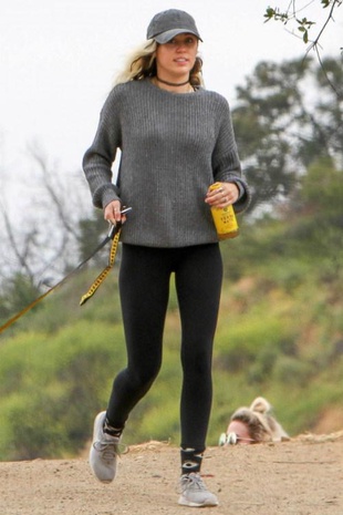 Miley Cyrus Walking Her Dog May 9, 2017