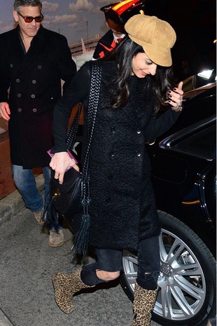 Amal Clooney with George Clooney in Berlin February 10, 2016