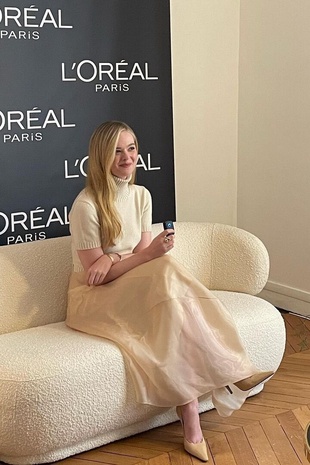 Elle Fanning L'oreal Paris Event October, 2023