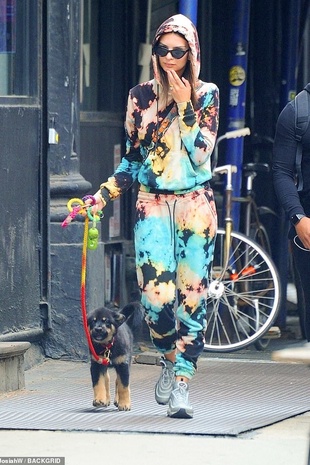 Emily Ratajkowski Walking Her Dog in NYC May 28, 2019