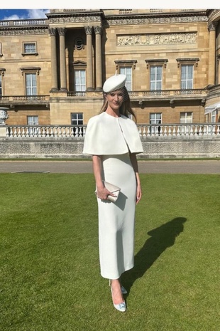 Rosie Huntington-Whiteley the Creative Industries Garden Party at Buckingham Palace on May 15, 2024