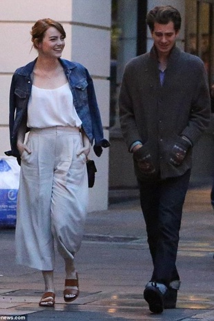 Emma Stone London with Andrew Garfield August 21, 2016