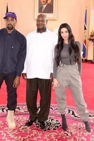 Kim Kardashian West With the President of Uganda October 15, 2018