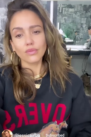 Jessica Alba Getting Ready for Elle India Shoot March 19, 2024