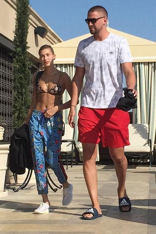 Hailey Baldwin With Chandler Parsons at the Montage Hotel June 4, 2017