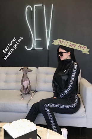 Kylie Jenner Via Snapchat at Sev Laser On April 2, 2017