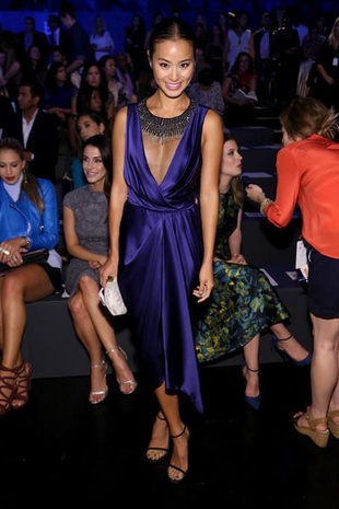 Jamie Chung Monique Lhuillier Spring Fashion Show September 12, 2015