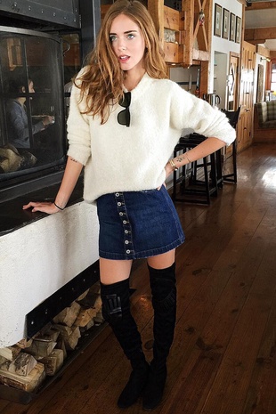 Chiara Ferragni in Colorado Via Instagram November 5, 2014