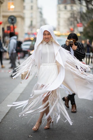 Jaime Xie Elie Saab During Paris Fashion Week January 26, 2022