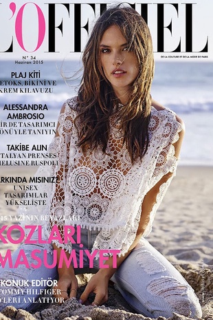 Alessandra Ambrosio L'officiel Turkey June 2015