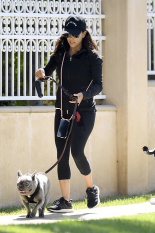 Eva Longoria Baston with Her Dog in Beverly Hills June 8, 2020