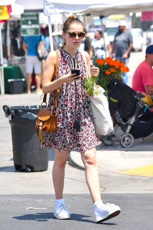 Kiernan Shipka at the Santa Monica Farmer's Market July 27, 2017