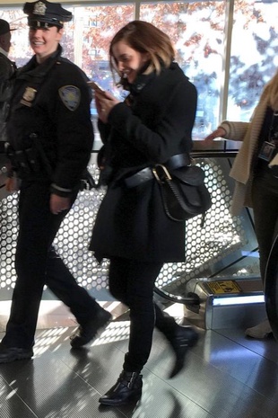 Emma Watson Visiting the 9/11 Memorial November 23, 2015