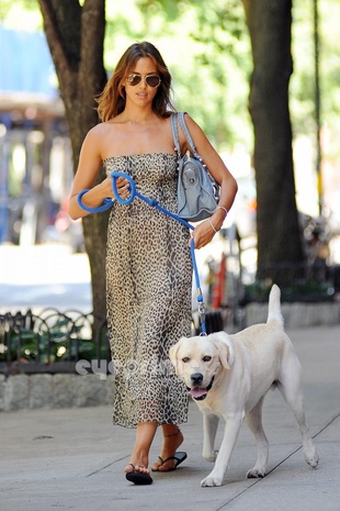 Irina Shayk Walks Her Dog in the West Village of Ny, July 14, 2011