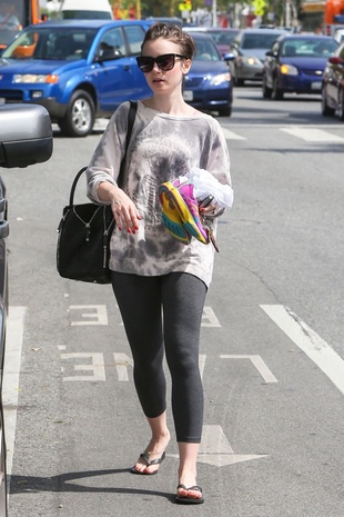 Lily Collins Leaving the Gym March 17, 2015