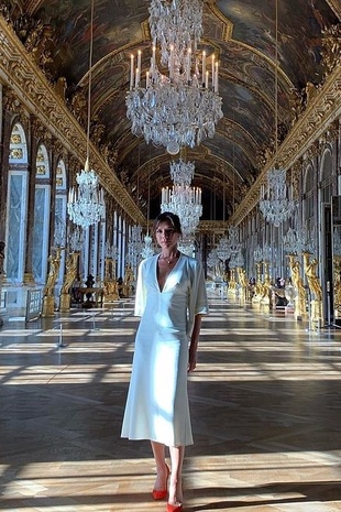 Victoria Beckham Private Tour of the Palace of Versailles in France July 5, 2019