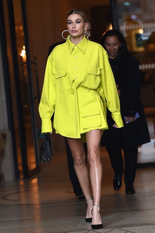 Hailey Bieber Balmain March 3, 2019