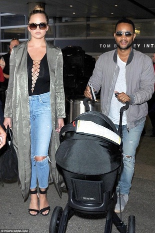 Chrissy Teigen LAX Airport July 31, 2016