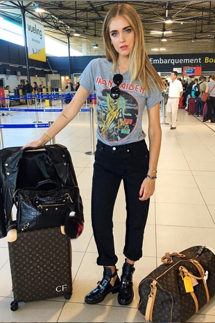 Chiara Ferragni at Charles De Gaulle Airport July 7, 2016