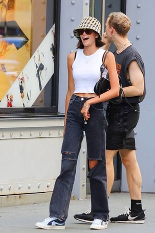 Kaia Gerber With Tommy Dorfman July 21, 2019