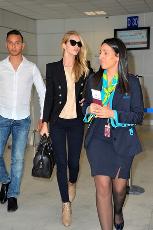 Rosie Huntington-Whiteley Nice Airport May 23, 2014