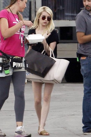 Emma Roberts Scream Queens Set July 28, 2015