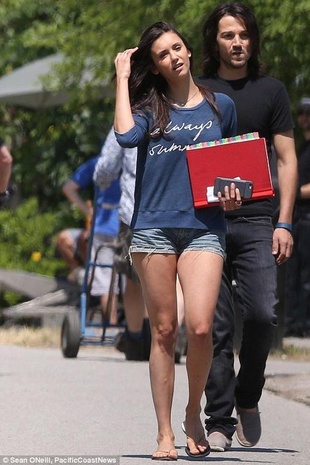 Nina Dobrev Flatliners Set July 12, 2016