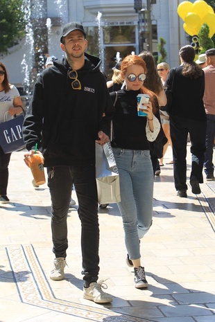 Madelaine Petsch at the Grove with Travis Mills September 23, 2017