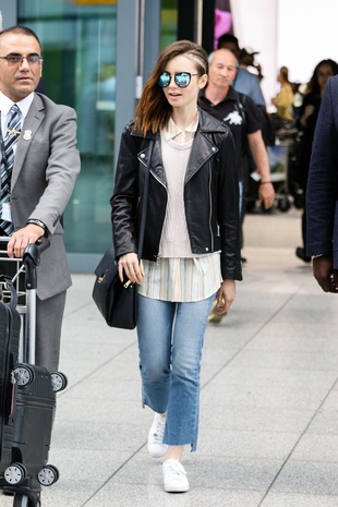 Lily Collins Heathrow Airport May 23, 2017