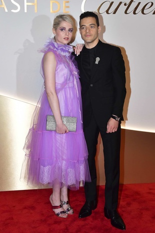 Lucy Boynton with Rami Malek at Clash De Cartier Event in Paris April 10, 2019