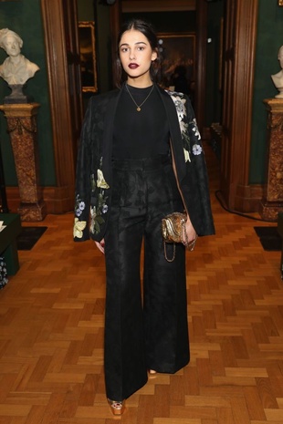 Naomi Scott At Erdem's Fall/Winter 2018 London Fashion Week Show, February 19, 2018