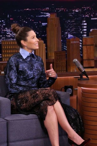 Jessica Biel the Tonight Show Starring Jimmy Fallon.October 22, 2019