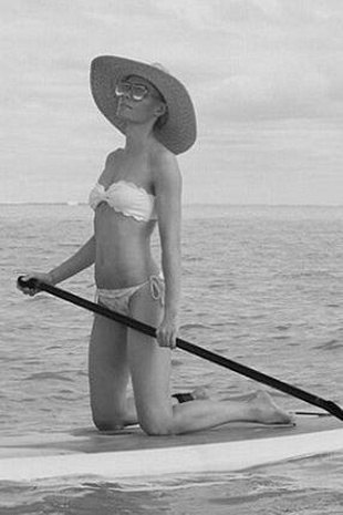 Kate Bosworth Paddle Boarding in Oahu Hawaii March 28, 2016