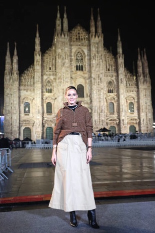 Olivia Palermo Moncler Fashion Show in Milan September 24, 2022