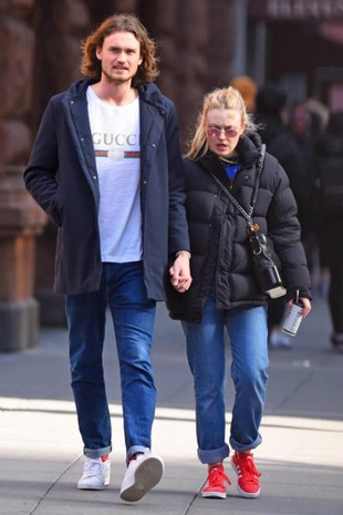 Dakota Fanning With Henry Frye February 14, 2018