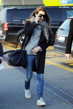 Charlotte Casiraghi Milano Malpensa February 21, 2017