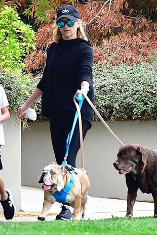 Reese Witherspoon Stroll with Tennessee and Dogs December 9, 2019