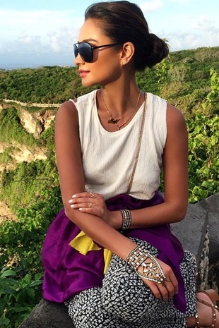 Shay Mitchell the Mulia Bali January 21, 2015