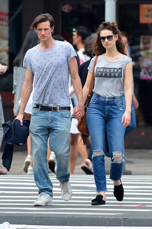 Lily James and Matt Smith New York City July 23, 2017