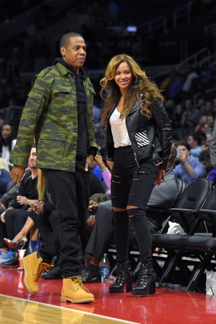 Beyonce Knowles LA Clippers Basketball Game January 22, 2015