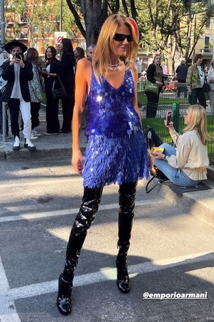 Anna Dello Russo Armani Show September 22, 2022